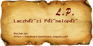 Laczházi Pénelopé névjegykártya