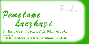 penelope laczhazi business card